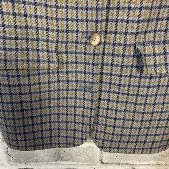 Vintage Lizsport Wool Blend Plaid Tweed Blazer - Picture 15 of 15
